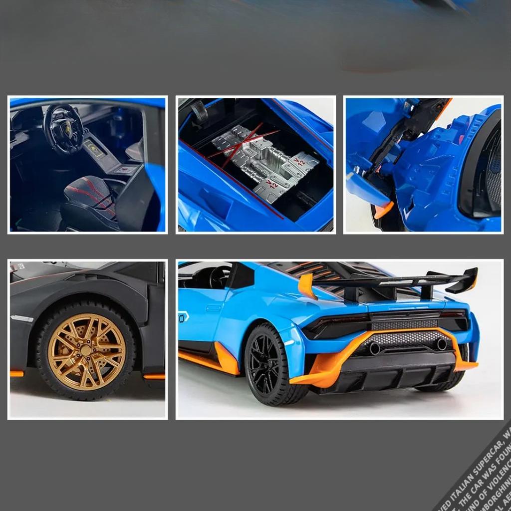 1/24 Scale Lamborghini Huracan STO V10 Supercar Model Alloy Die Cast Vehicle Model Home Interior Collection Decorative Ornaments Gift