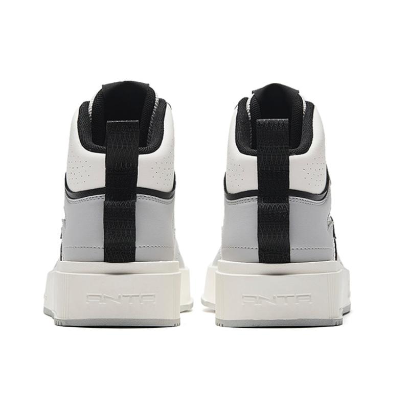 Anta Milk Cap 2 High Top Slip Resistant, Abrasion Resistant, Lightweight Skateboard Shoes Men's Gray Black Sneakers 912338008-3