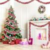 Christmas tree chain red and silver decoration Christmas garland