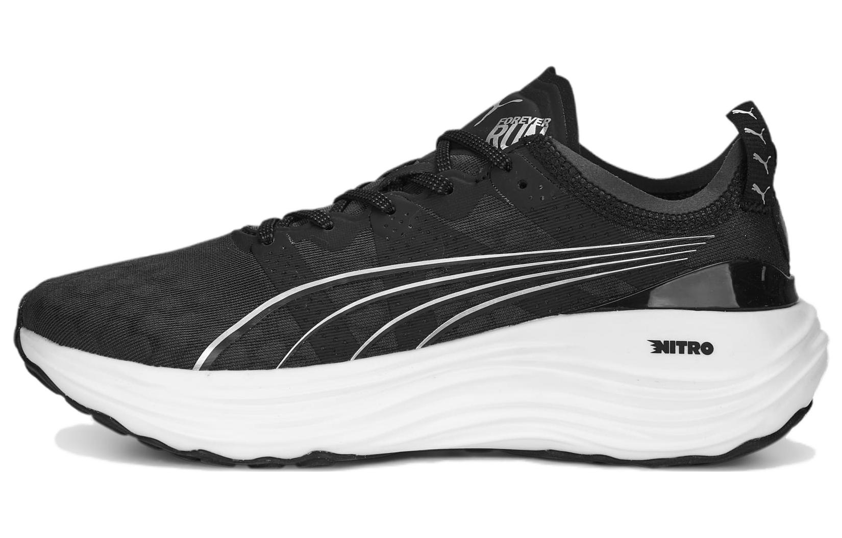 PUMA ForeverRun Nitro Black White Women s 377758-01 37