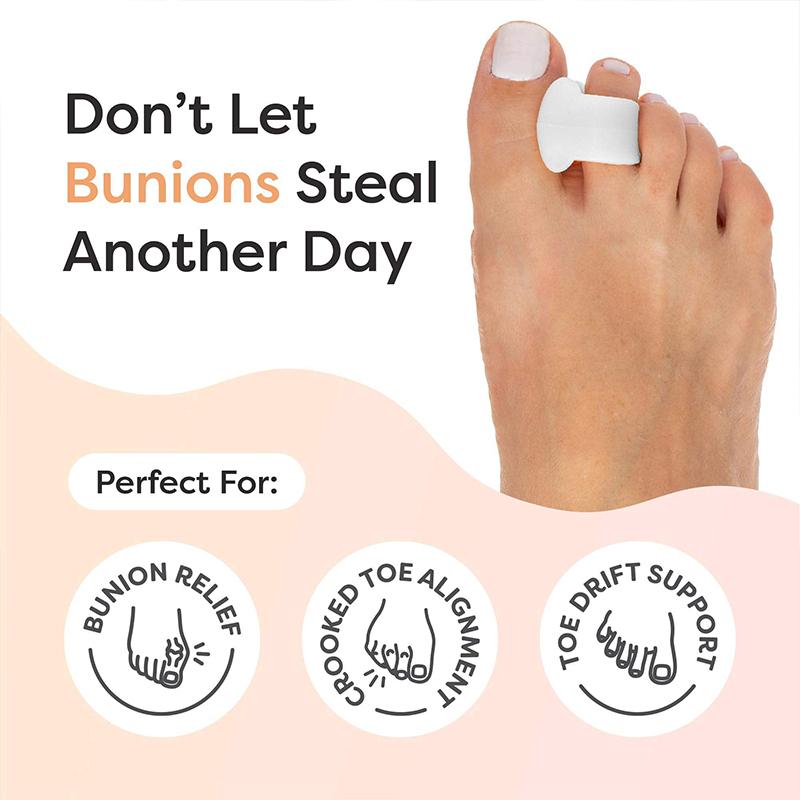 4 Pieces Toe Spreader Sleeve Thumb Spreader Men's and Women's Casual Athletic Toe Covers, Isolated Toes Prevent Overlapping