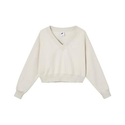 Women's Solid Color Short V-Neck Sweatshirt