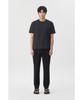 Brenwood [Very Comfortable] Seersack Round Neck T-Shirt Brtam26951Gyx