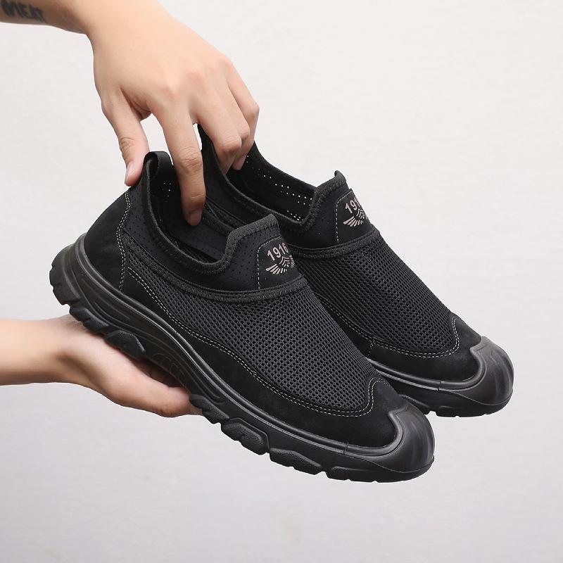 Summer new men's breathable mesh outdoor casual sandals men's non-slip sandals men's shoes with holes outside