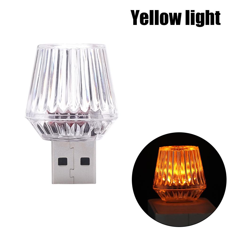 

8-цветный алмазный автомобильный USB-светильник с подсветкой, светодиодный декоративный светильник для салона автомобиля, подключаемый и работающий, мини-автомобильный USB-светильник, атмосферная лампа