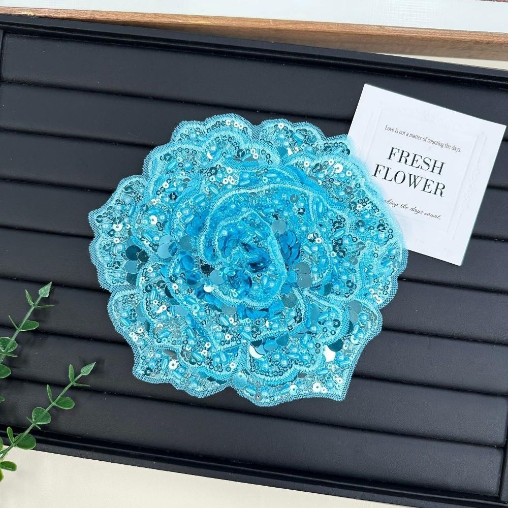 Full Diamond Rose-Shaped Patch Heavy-Duty Large Flower Applique Skirt Corsage Patch Cloth