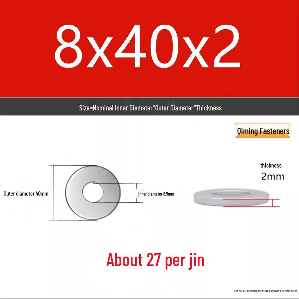 4.8 Grade Galvanized Iron Flat Washer M3-M40 Oversized Metal Screw Gasket Washer