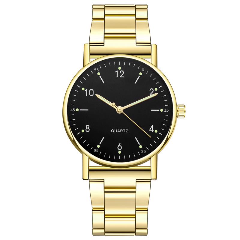 Montre Quartz pour Femme Acier Inoxydable Cadran Lumineux Montre de Loisir Tendance Simple Montre-Bracelet Quartz Reloj Mujer Montre Femmes