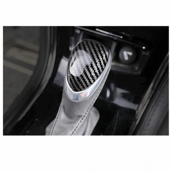 Fit For Cadillac ATS 2013-2018 Carbon Fiber ABS Car Gear Shift Knob Cover Trim
