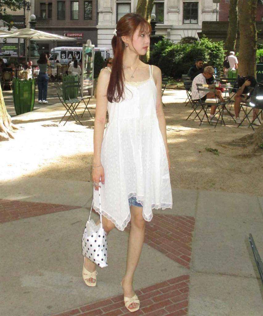 Cool Kitten Airy Asymmetrical Hem Slip Dress 2 Colors