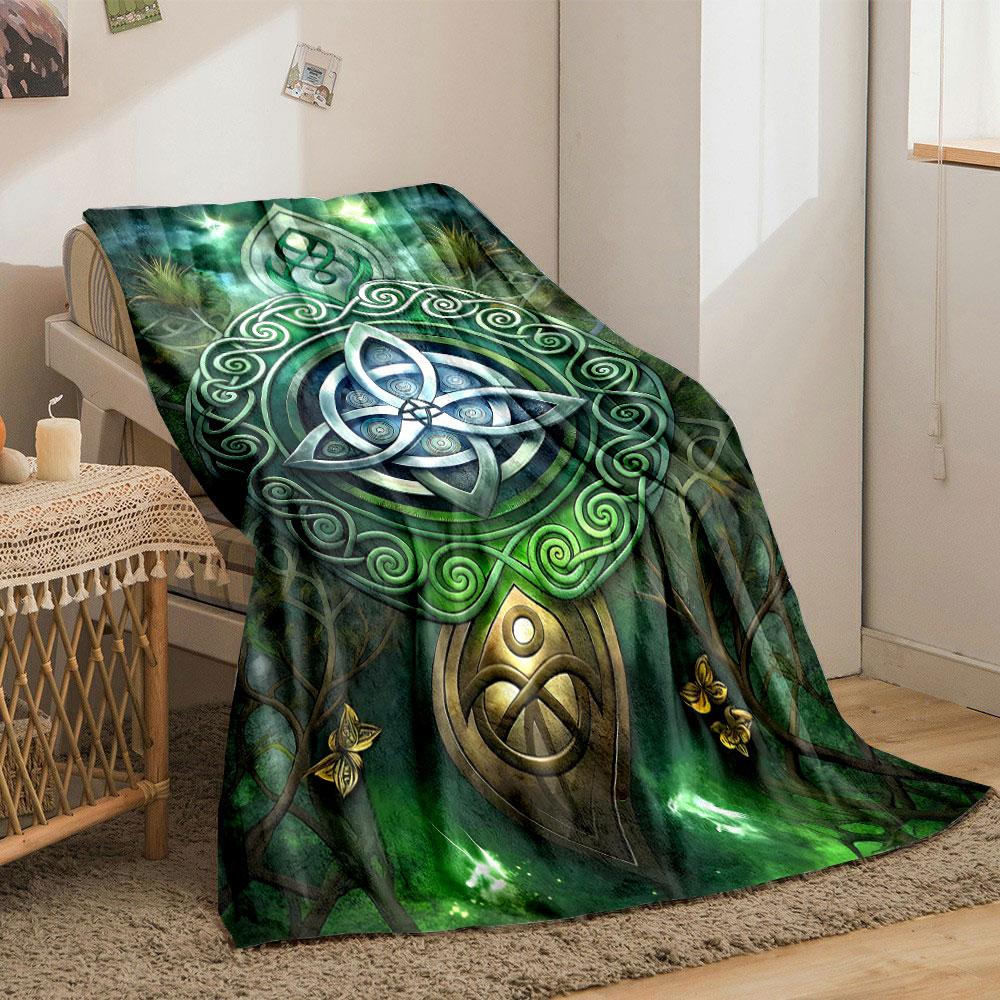Keltisches Knotenmuster Decke Schlafzimmer Decke für Wohnzimmer Sofa Mittagspause Weicher Überwurf für Freundes Festival Geschenk