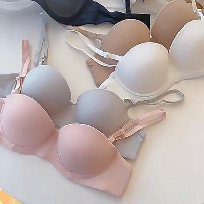 Nahtlose BHs für Damen, weiche Unterwäsche, Push-Up-BH, 1/2-Körbchen, Bralette, bequemer, unsichtbarer Büstenhalter, bügellos, einfache, sexy Dessous