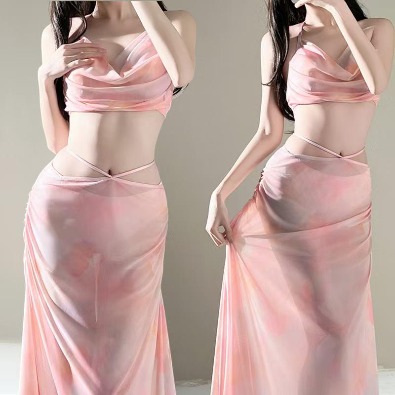 

Женский сексуальный раздельный купальник из трех частей с контролем живота – Пляжная одежда для похудения для отпуска M (95-105 lbs) розовый