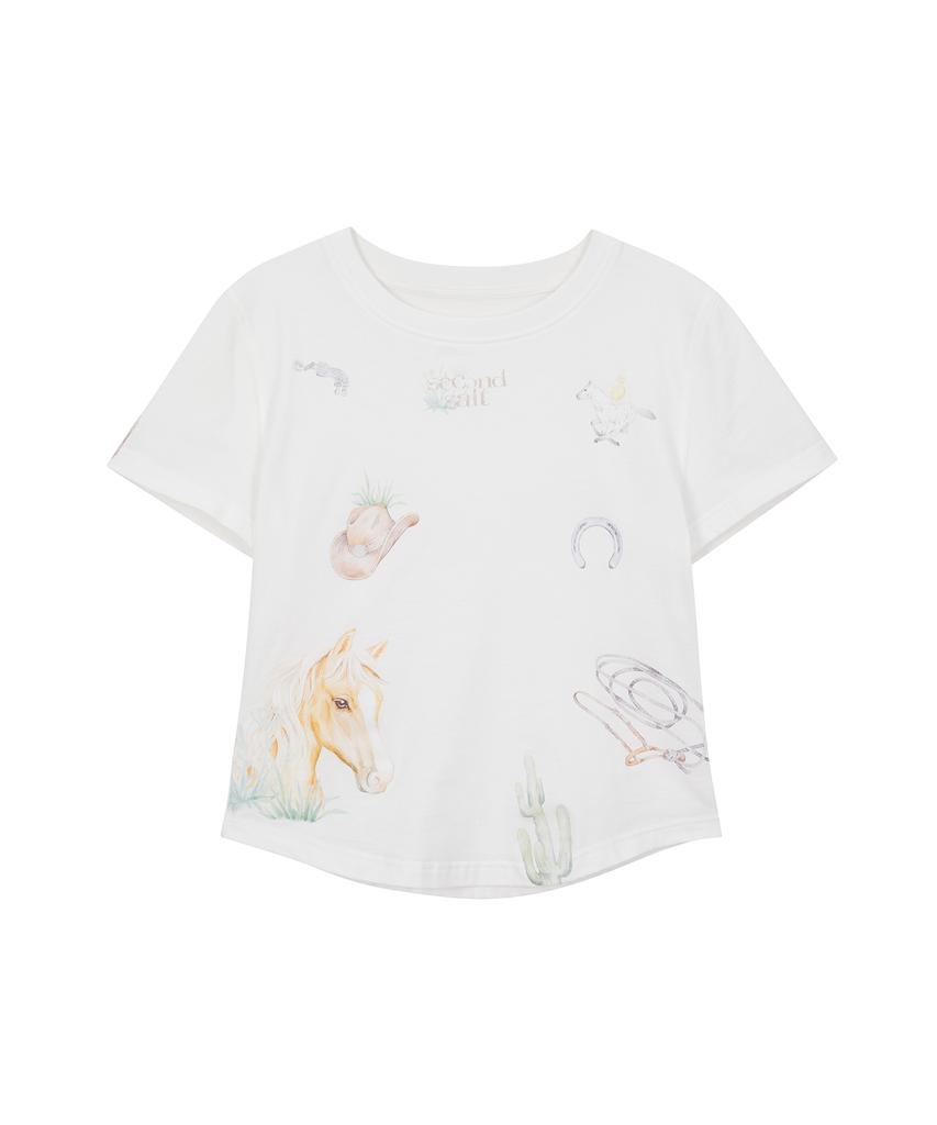 Sekeondeusolteu Pony Archive T-Shirt (White)