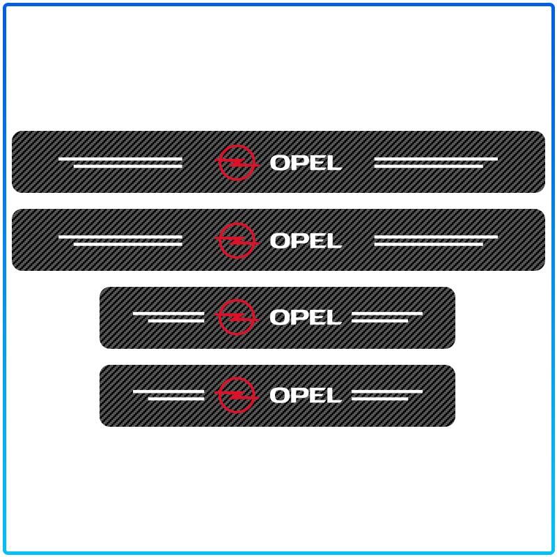 4Pcs Carbon Fiber Car Door Sill Protector Threshold Stickers For Opel Crosa D Astra H Insignia Astra J Zafira B Mokkaastra Vivaro Astra G