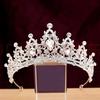 High-End Crown Headgear Princess Children'S Light Luxury Crystal Crown Birthday Gift Girls Stage Performance Crown Hair Accessories