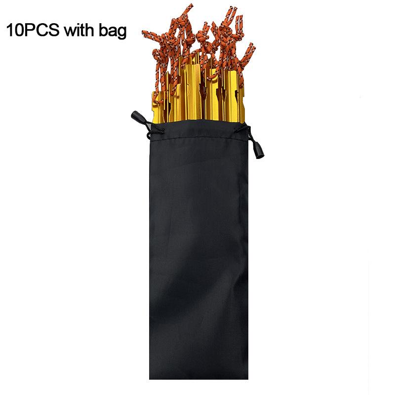 18cm Zeltheringe Aluminium Zeltpfahl Bodennägel mit reflektierendem Seil Outdoor Camping Wanderausrüstung Zeltzubehör