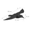 Relaxdays corbeau de jardin anti-pigeon décoration épouvantail oiseaux pigeon alarmistes jardin figure noir