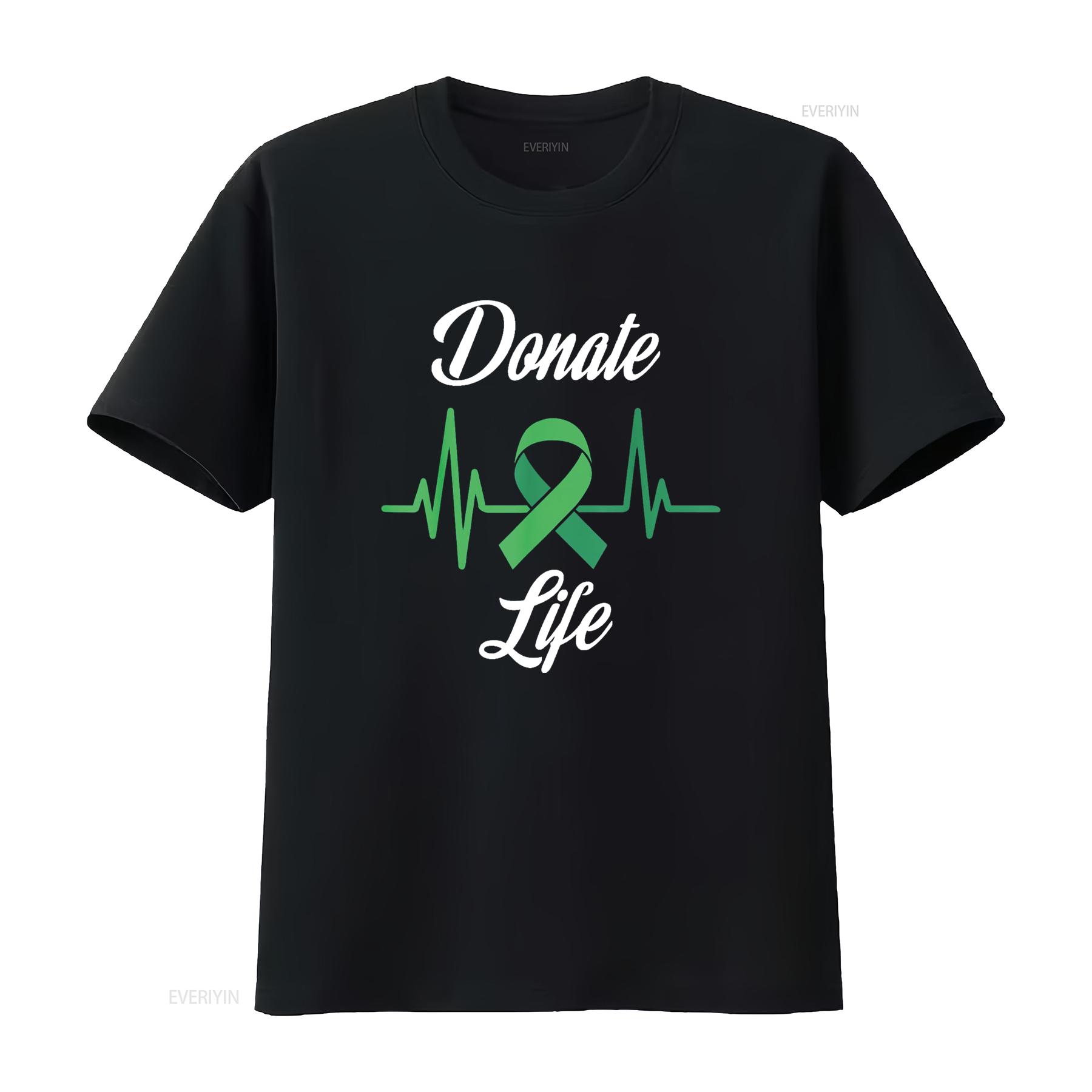 

Organ Donors Heartbeat Donate Life T Shirt vintage Washed Comfortable Stylish Breathable Slightly Stretched Soft fashion 4XL