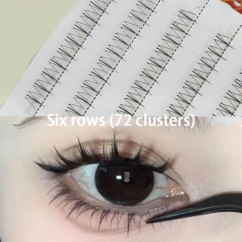 Natural Looking Ultra Soft Split Segments Glue Free Small 240 Clusters Lower Eyelash False Eyelashes Transparent For Be