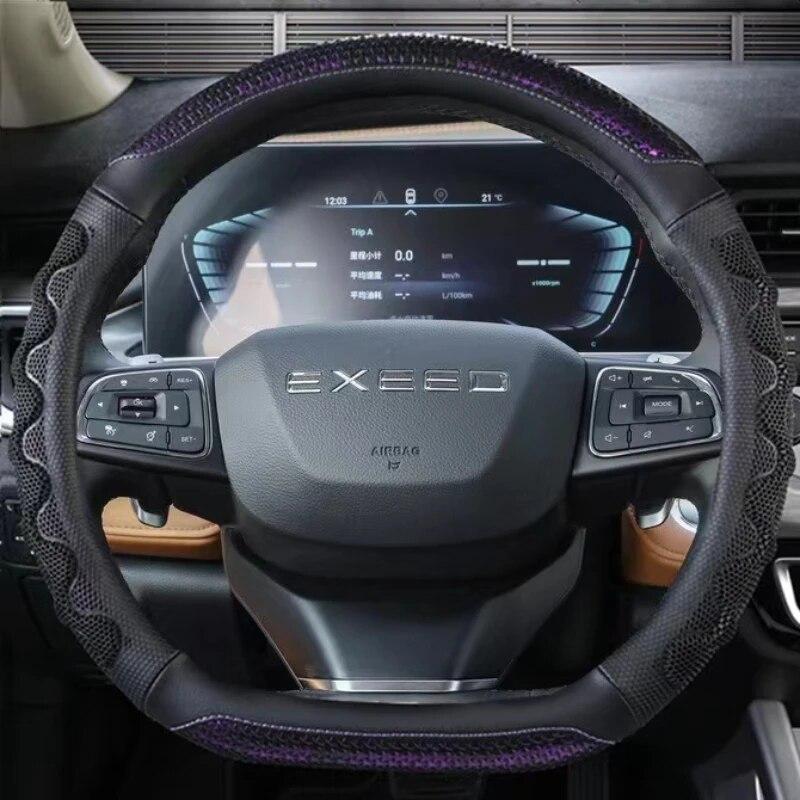 Kohlefaser + Leder D-Form Auto Lenkradbezug Für Chery Exeed VX 2022 LX -2022 TXL -2022 Autozubehör