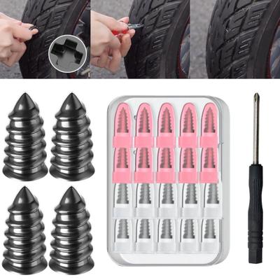 Tire Repair Rubber Nails Kit Tire Patching Spikes Easy DIY Self-Service Tool for Puncture Repair Cars Motorcycles Trucks