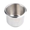 Cup Holder with Flared Rim Stainless Steel Insert Brushed Metal Cupholder Stabilizer for