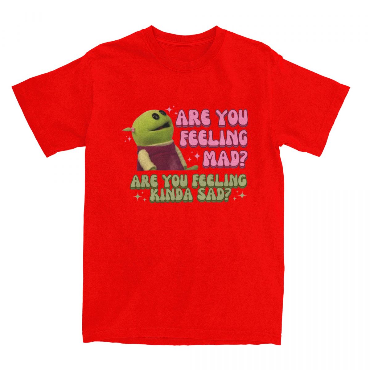 Are You Feeling Mad Nanalan Mona T Shirt for Men 100% Cotton Novelty T-Shirt Crew Neck Tees Short Sleeve Clothing Plus Size S