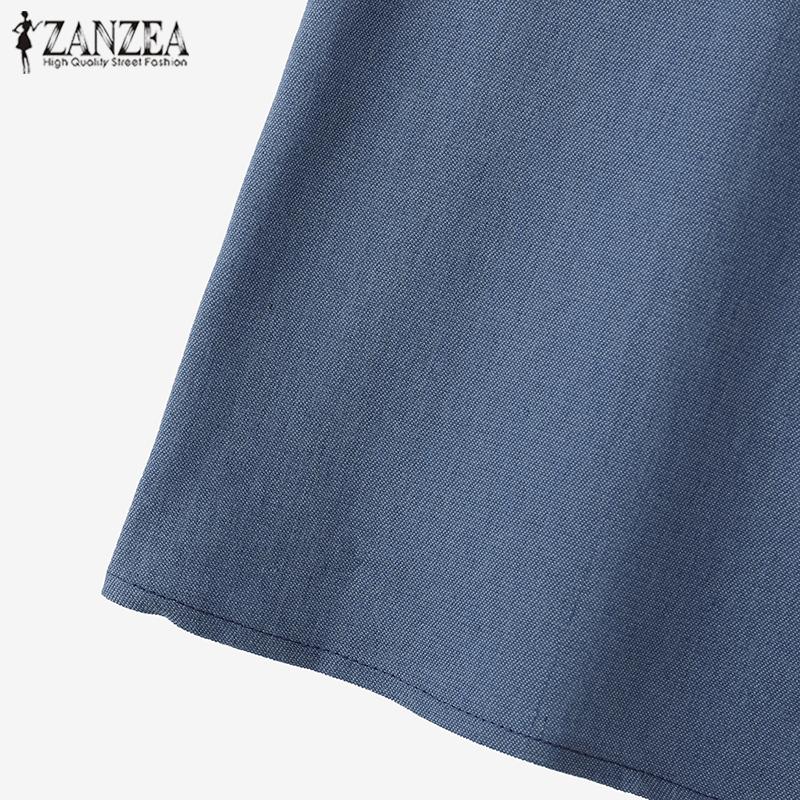 ZANZEA Women Summer Lace Up V-Neck Casual Sleeveless Vest Tops