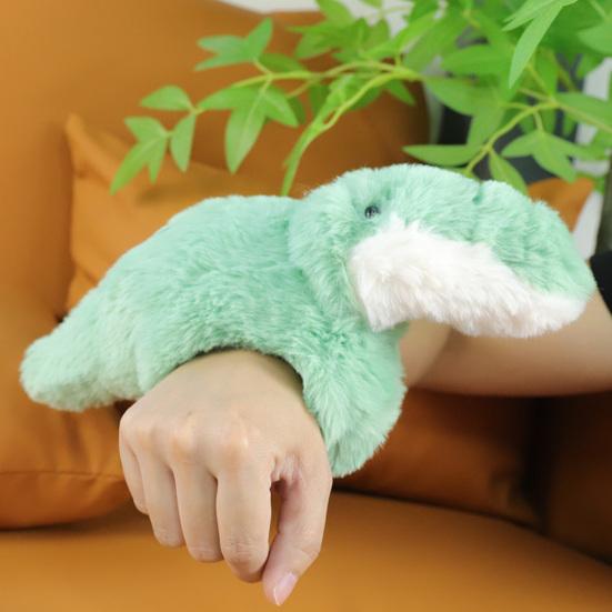 Drăguță păpușă de pluș cu animale, cu cerc din palme, panda, maimuță, câine, dinozaur, vulpe