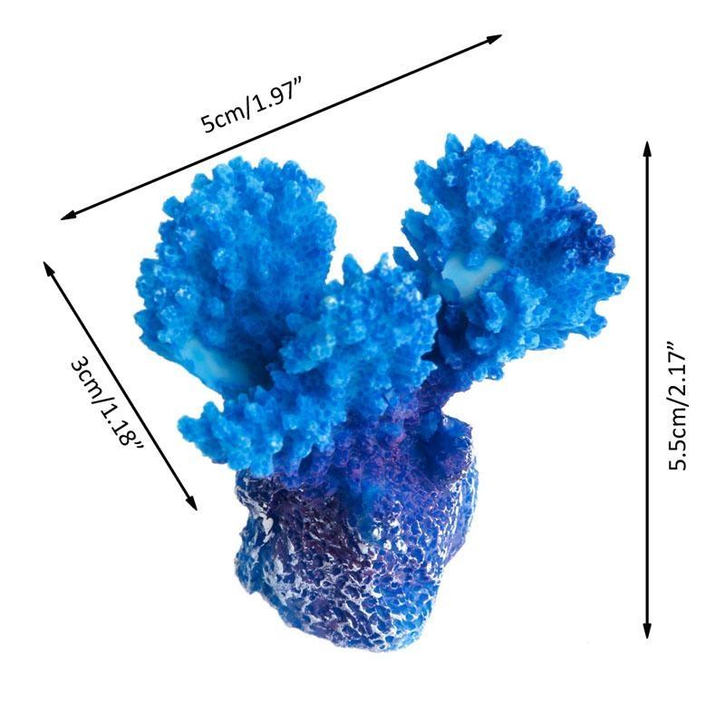 Aquarium Resin Coral Artificial Coral for Aquariums Polyresin Simulation Mini Coral Ornaments Fish for Tank Reef Decorat