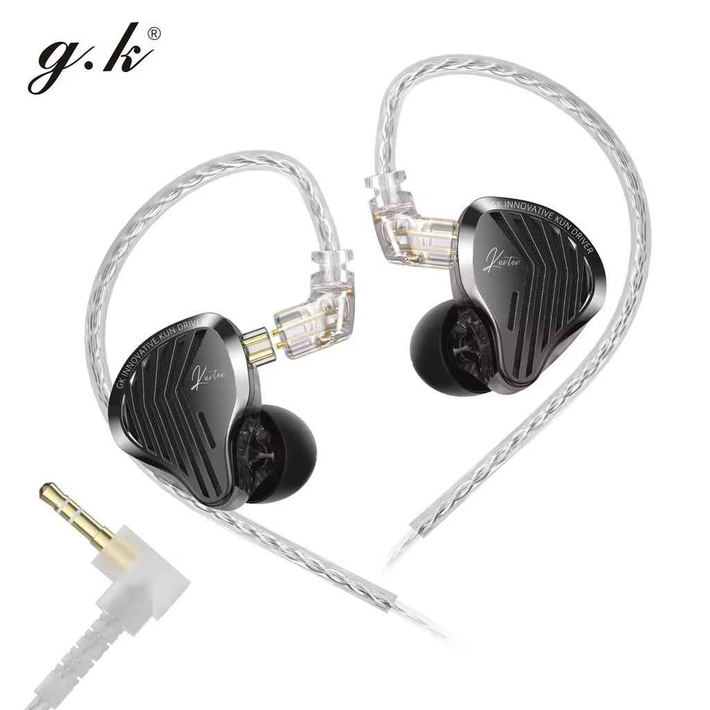 Căști Metalice Hifi Gk Kunten cu Drivere Dinamice, Bas Puternic, cu Cablu Detașabil cu 2 Pini, Cadou pentru Sportivi, Gameri, Iubitori de Muzică