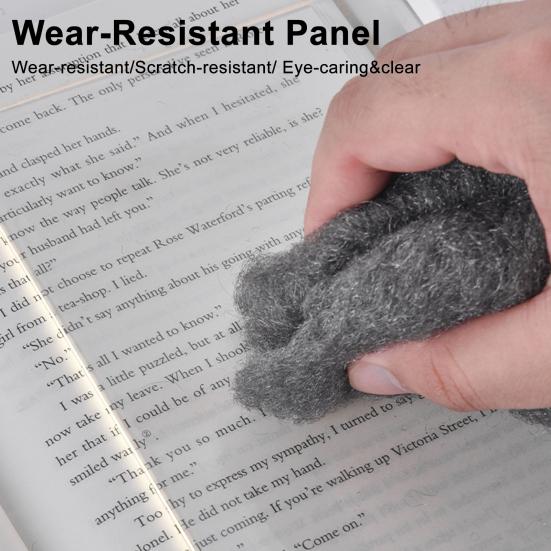 Lampă de citit transparentă, reglabilă, 3 culori, temporizator, lampă de carte cu clips pentru noptieră, reîncărcabilă, protecție pentru ochi, lampă de carte, cadou pentru cititori, copii, femei, bărbați