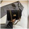 Simple Small Bag 2025 New Trendy Fashion Chain Shoulder Women's Bag Diamond Grid Embroidery Thread Messenger Bag Versatile Small Square Bag