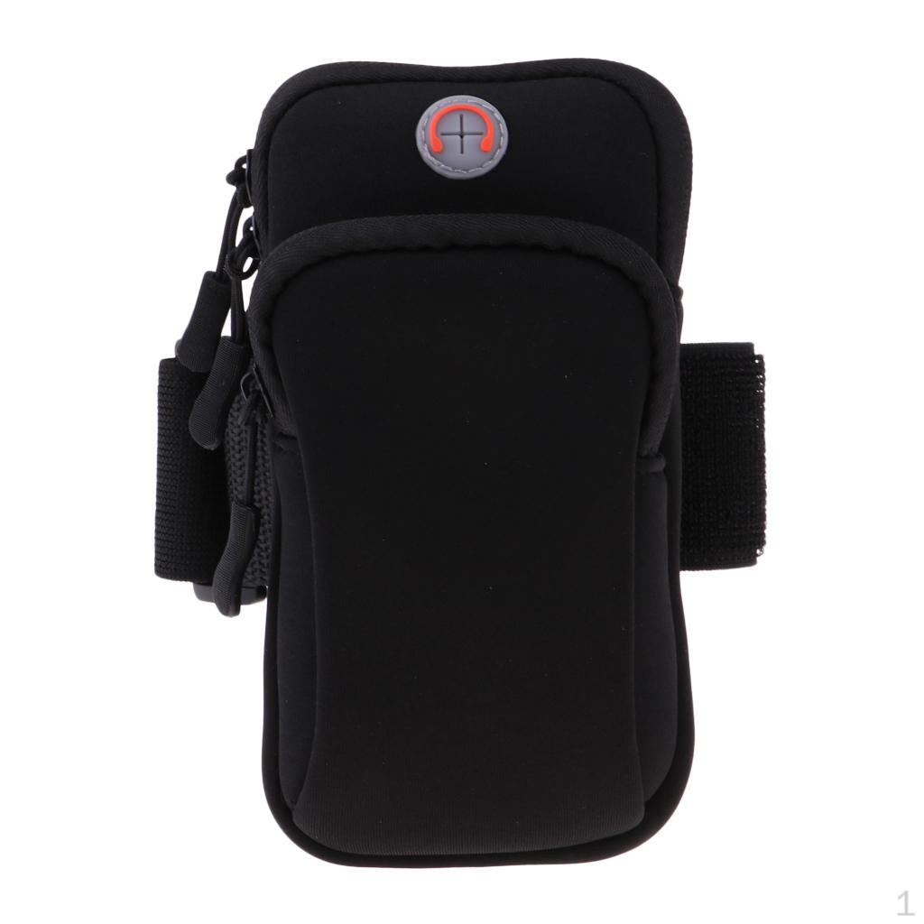 

Чехол-чехол для телефона с ремешком на руку для бега в тренажерном зале и верховой ездой чёрный
