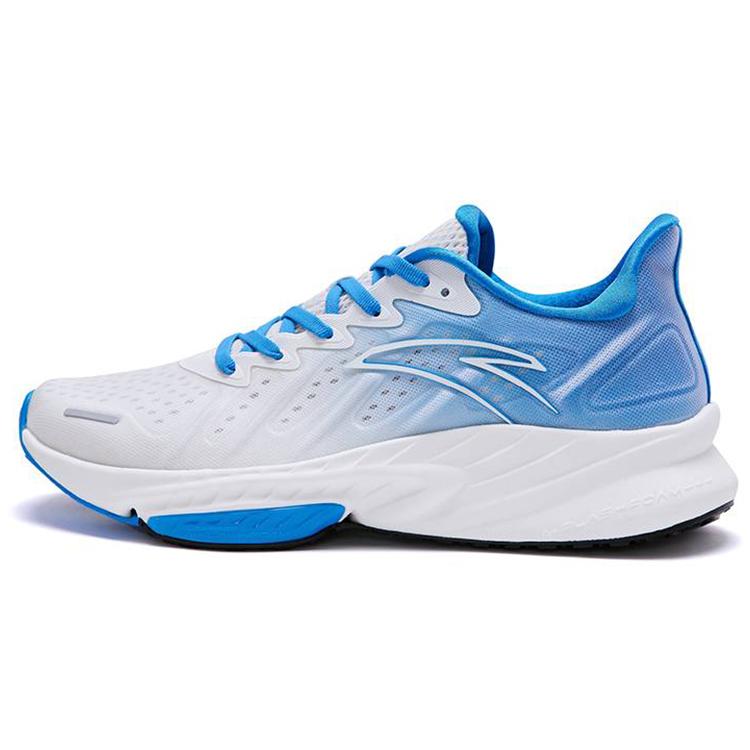 

new Anta Cushioned Slip Resistant Abrasion Resistant Breathable Low Top Running Shoes Men s White Blue Multicolor 42.5