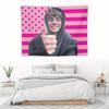 2D Flachdruck Gehhilfe Berühmtheit Amerikanische Flagge Wandteppich Rosa Scobell Polyester Wandbanner Schlafzimmer Dekoration