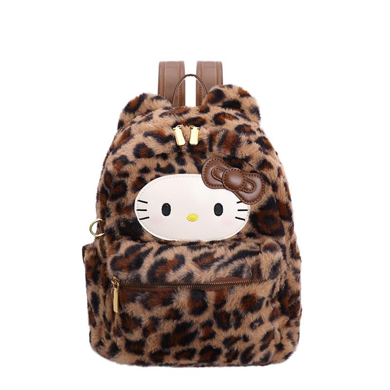 Schoolbag cute kitty plush bag niche design cartoon cute shoulder bag fashionable versatile large capacity backpack