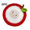 Weiche dicke Baumwollfaser Untersetzer Weihnachtliches Häkeluntersetzer Handgefertigtes Gewebtes Getränkebecher-Pad Niedlicher Weihnachtsmann Schneemann Hitzebeständiger Gestrickter Untersetzer