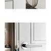 Bright Silver Indoor Silent Door Lock Nordic Light Luxury Bedroom Split Door Handle Lock