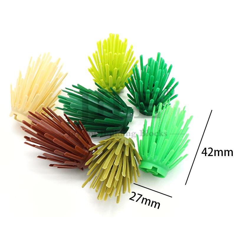 30 szt. Moc Roślina Kolczasty Krzew 2x2x4 Klocki 6064 Trawnik Ogrodowy DIY Klocki Kompatybilne z Kwiatami Drzewami Dżunglą Części Zabawki