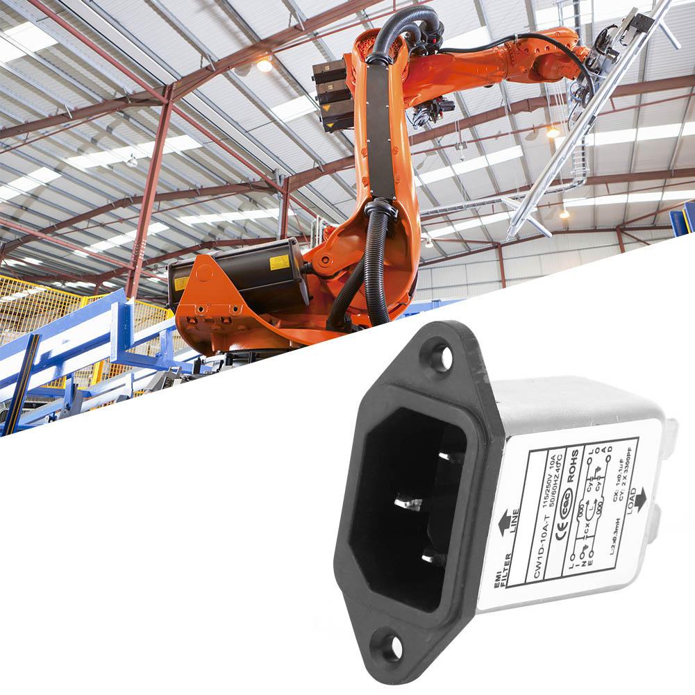 Filter High Quality IEC320 C14 Male Socket Electronic Components 10A CW1D10A T