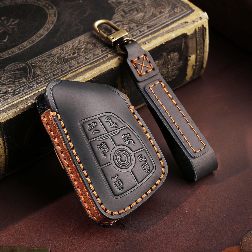 Leather Key Cover for Buick Century & Envision - Custom Fit with Protective Buckle Shell
