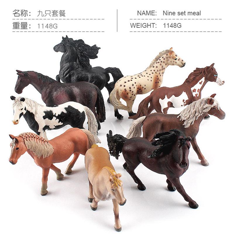Nine Simulation Ranch Horse Farm Horse Model Haverin Stallion Sharma Hanover Horse Arabian Horse Ornament