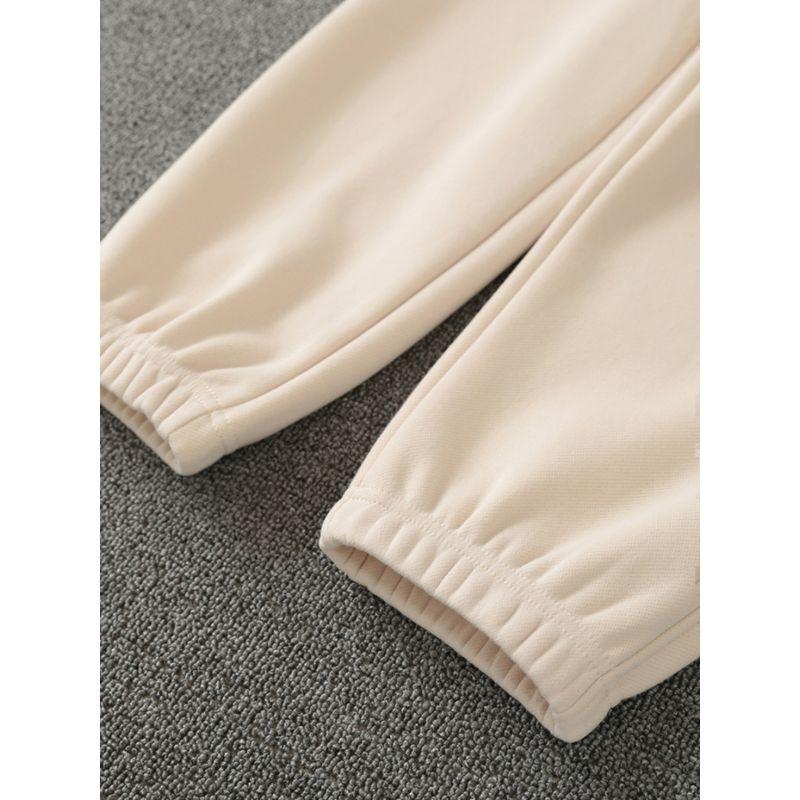 Apricot Winter Thickened Ladies Oversized Track Pants