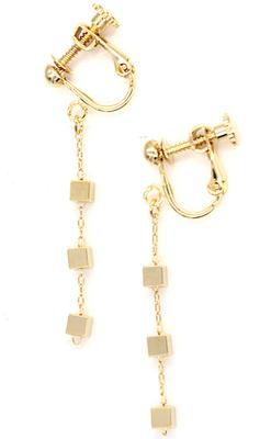 Dice Earrings Gold (e2655-G)