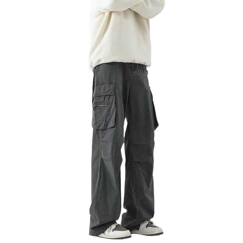 Overalls men's autumn new ins tide brand loose casual pants youth outdoor cotton straight trousers