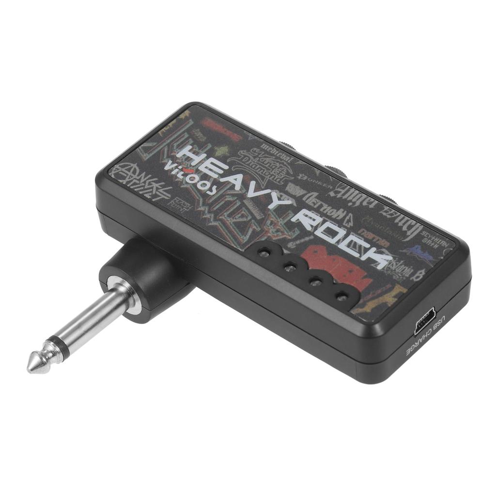 VITOOS Electric Guitar Plug Mini Headphone Amp Amplifier Heavy Rock Compact Portable