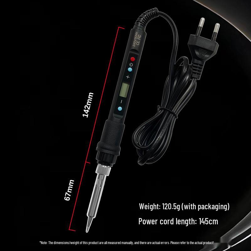

80W Electric Soldering Iron with Digital Display - European Standard Household Welding Pen Set