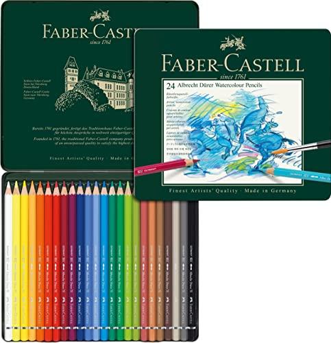 Faber-Castell Albrecht Dura Watercolor Pencils, 24 Colors, Tin, 117524 [Official Japanese Product]